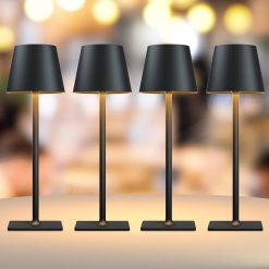 Alternative view of Discount Yogaret 4 Pack Gold Rechargeable Led Cordless Table Lamps