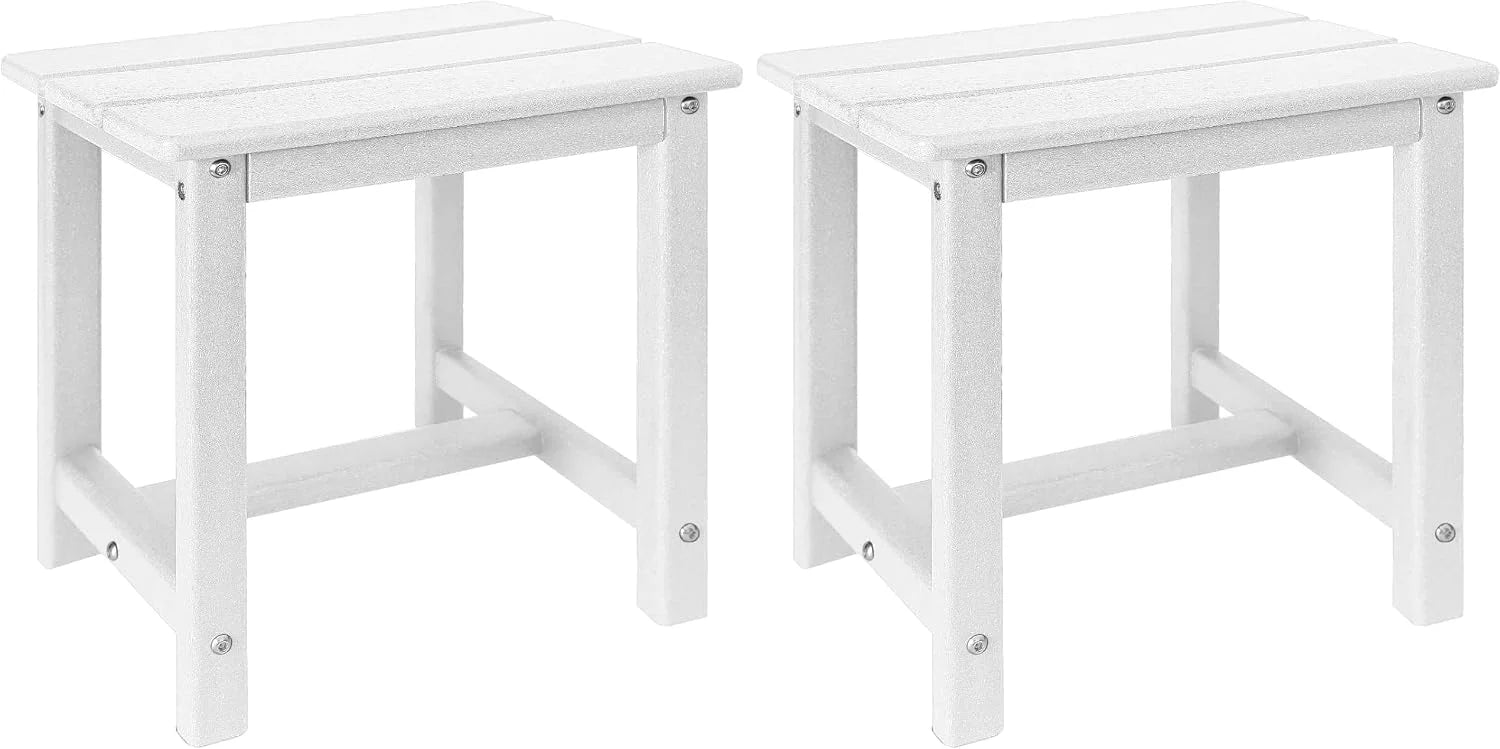 Discount Adirondack Square Outdoor Side Table,2-Tier Storage Patio Side Table - Image 10