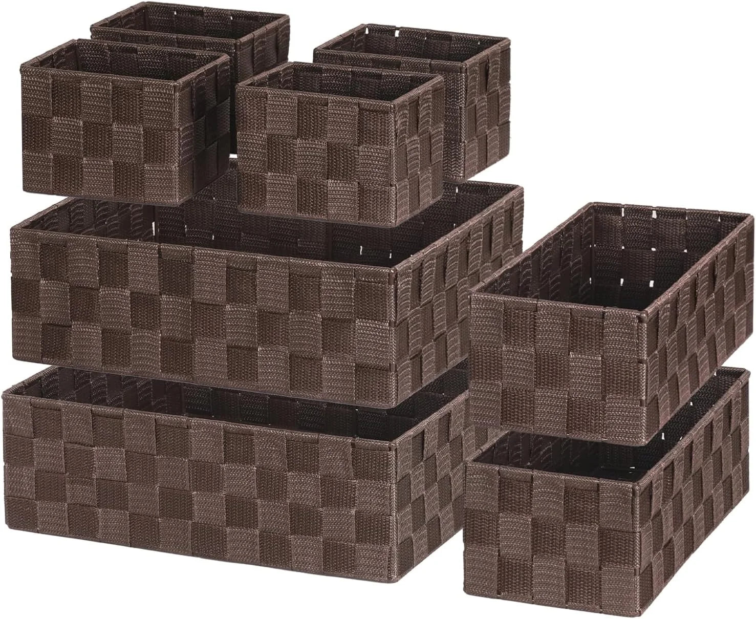 Discount Woven Storage Baskets for Organizing 6 Pack, Large&Small Storage Cube Bins Set for Bathroom, Storage Boxes - Image 9