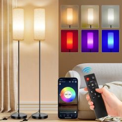 Discount FRIDEKO HOME 2 Pack Floor Lamp, Dimmable, Modern Floor Lamp with Remote