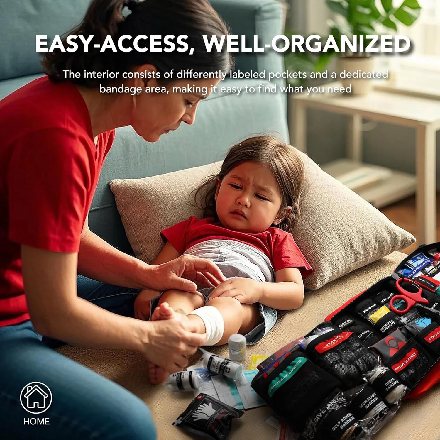 Discount First Aid Kit, Well-Organized Premium Waterproof Compact Trauma Medical Kits for Any Emergencies - Image 2