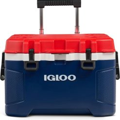 Discount Igloo Trailmate 52Qt Wheeled Cooler, Insulated Hard Shell Ice Chest, Carbonite