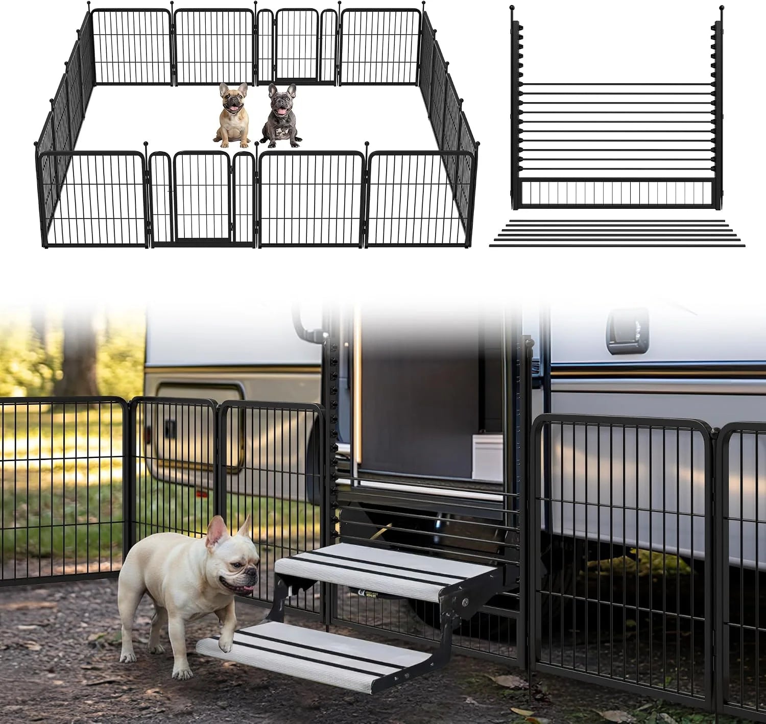 Discount Rollick Dog Playpen, Indoor, 24 H, 8 Panels - Image 63