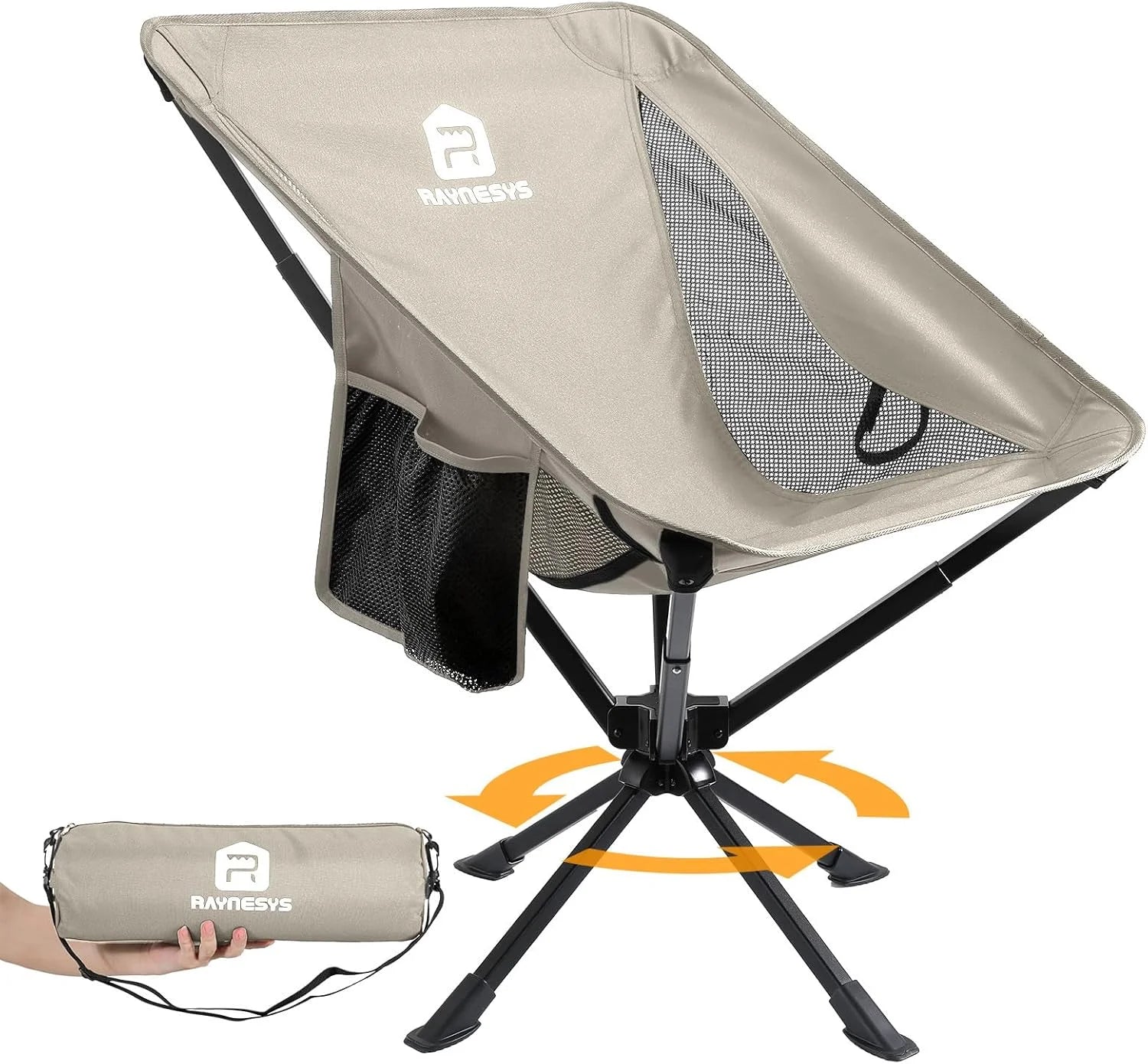 Discount Portable Swivel Camping Chair, 8 Seconds Quick Setup Easy Carry, 3.8Lb Lightweight Folding Chairs for Hiking - Image 8