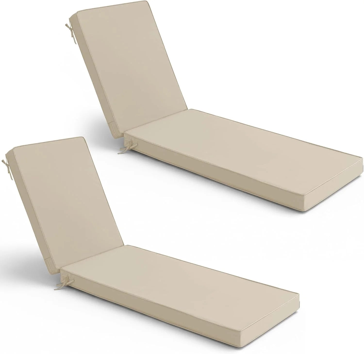 Discount Chaise Lounge Cushions Outdoor Set of 2, Waterproof and Fade Resistant Sun Lounger Replacement Cushion - Image 9