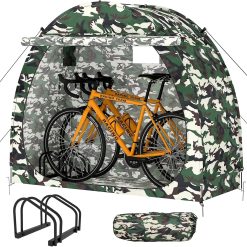 Alternative view of Discount Bike Tent with Bicycle Racks Outdoor Bicycle Storage Sheds, Black