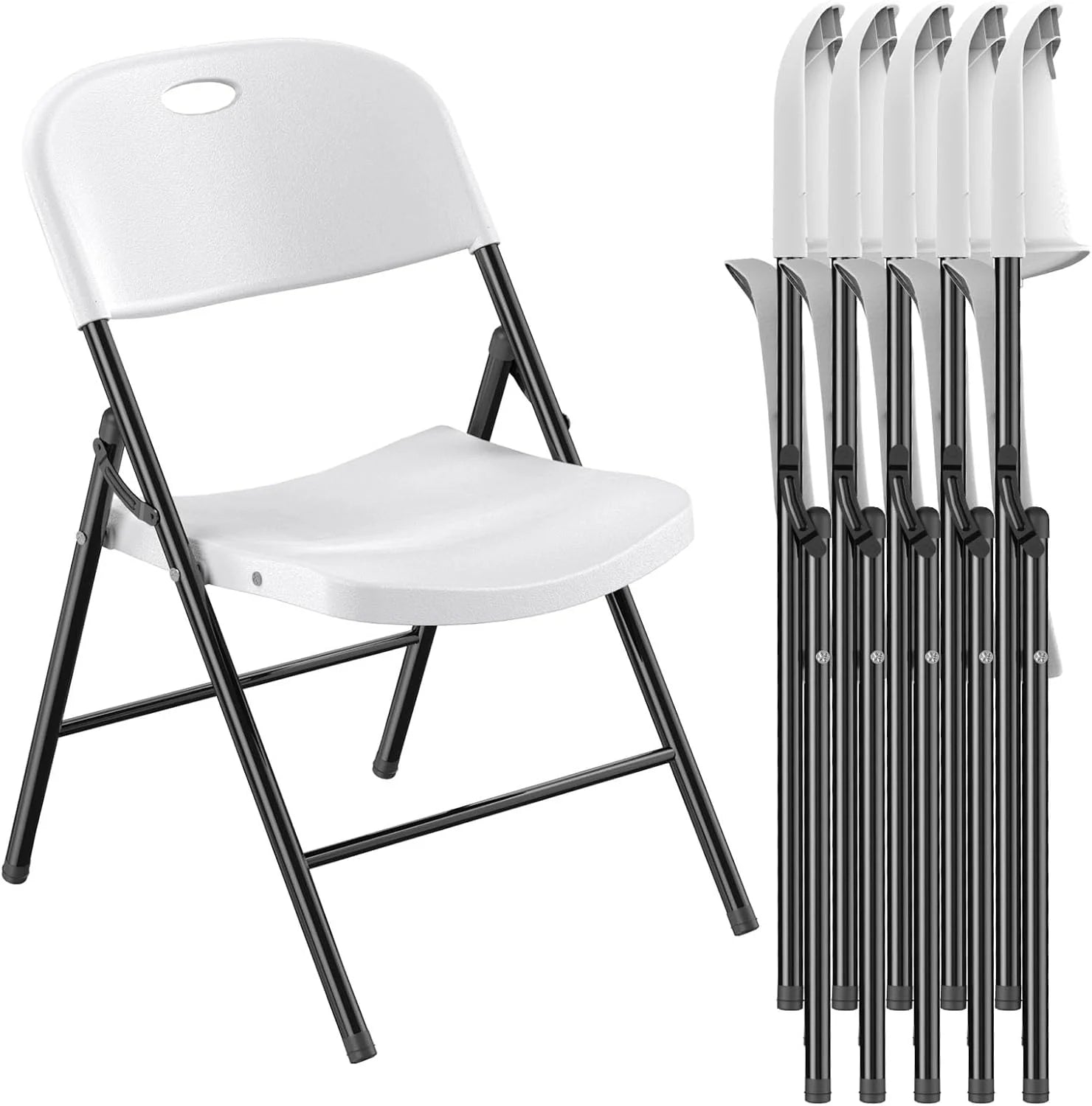Discount 350 Weight Limit Heavy Duty Plastic Folding Chair with Reinfoced Steel Frame for Indoor and Outdoor, Wedding - Image 11
