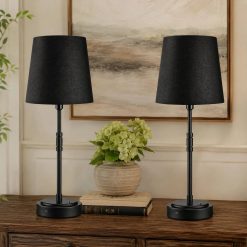 Discount Cordless Table Lamps Set of 2 ¨C Battery Operated Lamp with 7500mAh Rechargeable Battery, Dimmable, Bulb Included
