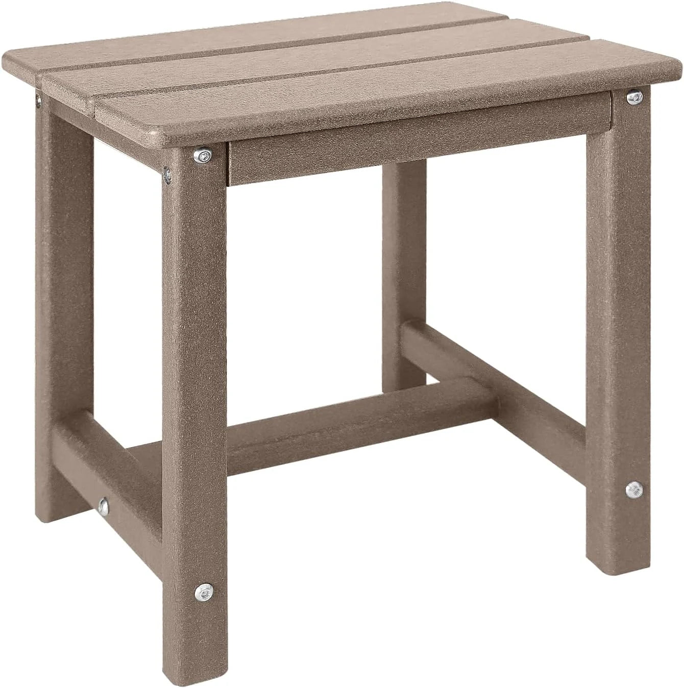 Discount Adirondack Square Outdoor Side Table,2-Tier Storage Patio Side Table - Image 19
