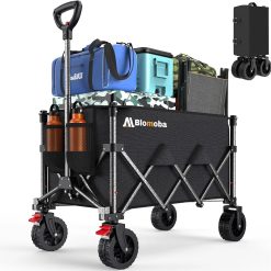 Alternative view of Discount Blomoba Collapsible Wagon Cart, 220LBS Utility Wagon with Wheels, Black