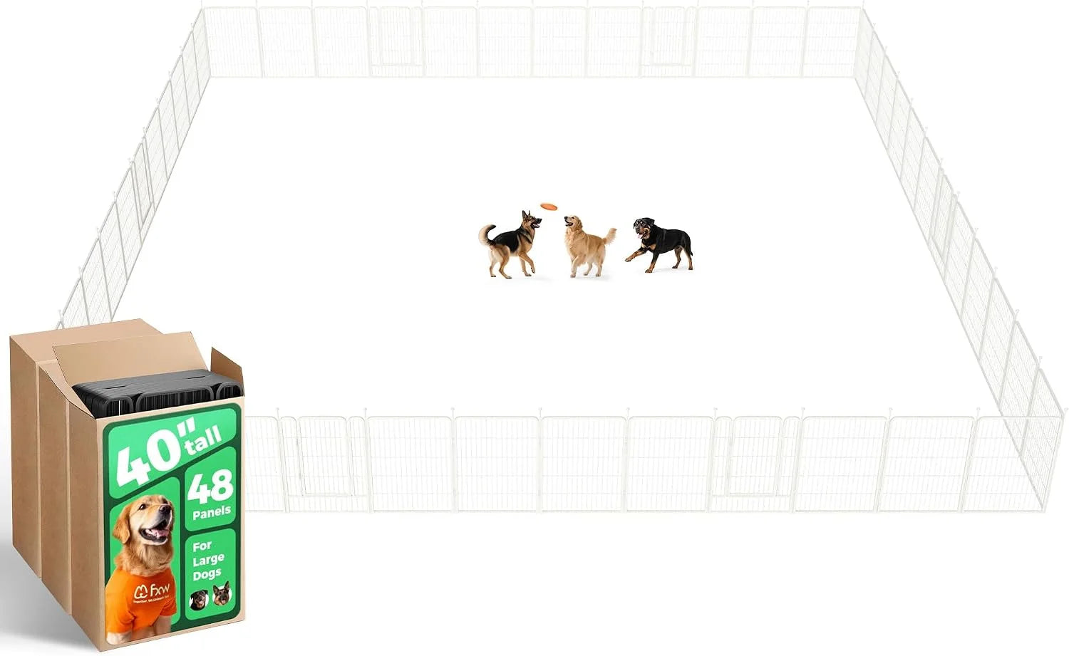 Discount Rollick Dog Playpen, Indoor, 24 H, 8 Panels - Image 79