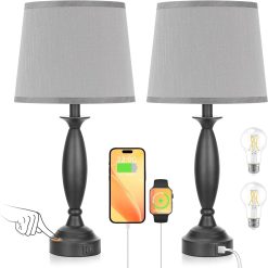 Alternative view of Discount Seealle Touch Bedside Lamps for Nightstand Set of 2, Dimmable, Bulb Included