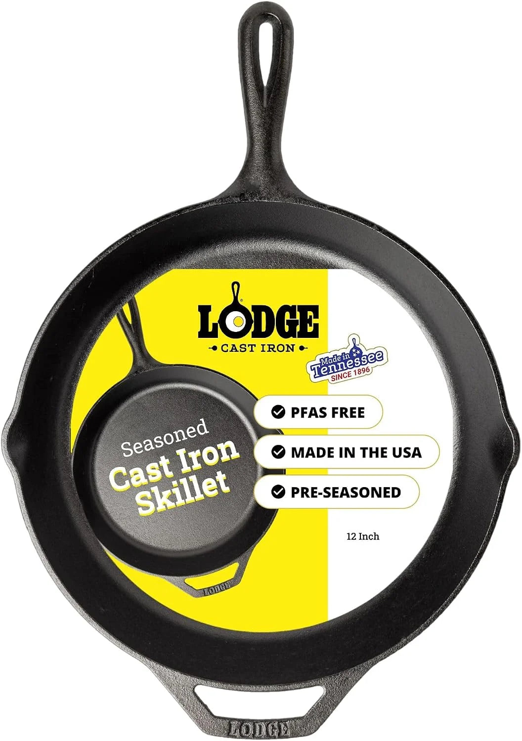 Discount Seasoned Cast Iron Skillet Set 8, 10.25 & 12 Inches - Image 4